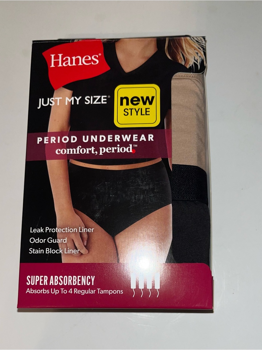 Hanes Just My Size Period Underwear Size 12/4X